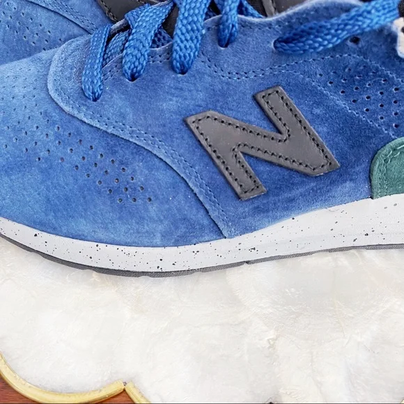 New Balance x Woolrich Mens Blue Green Gray Suede Sneakers M997HC2 Sz 9.5 D